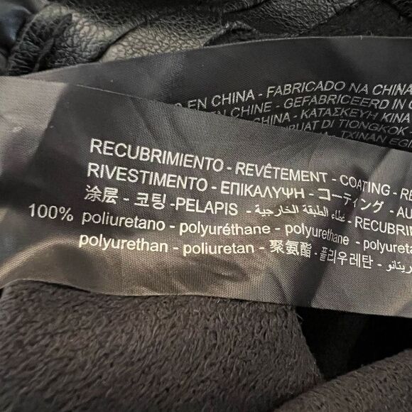 Zara Faux Leather Black Cropped Overalls Size Small - Picture 8 of 9